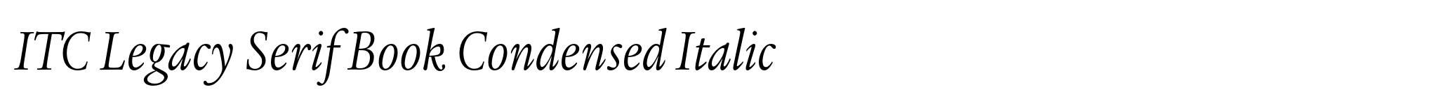 ITC Legacy Serif Book Condensed Italic image